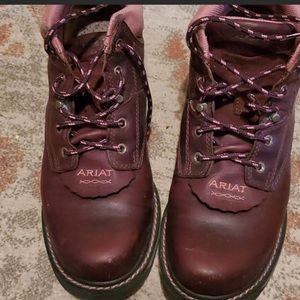 Ariat Boot- size 8.5 pink an dark brown